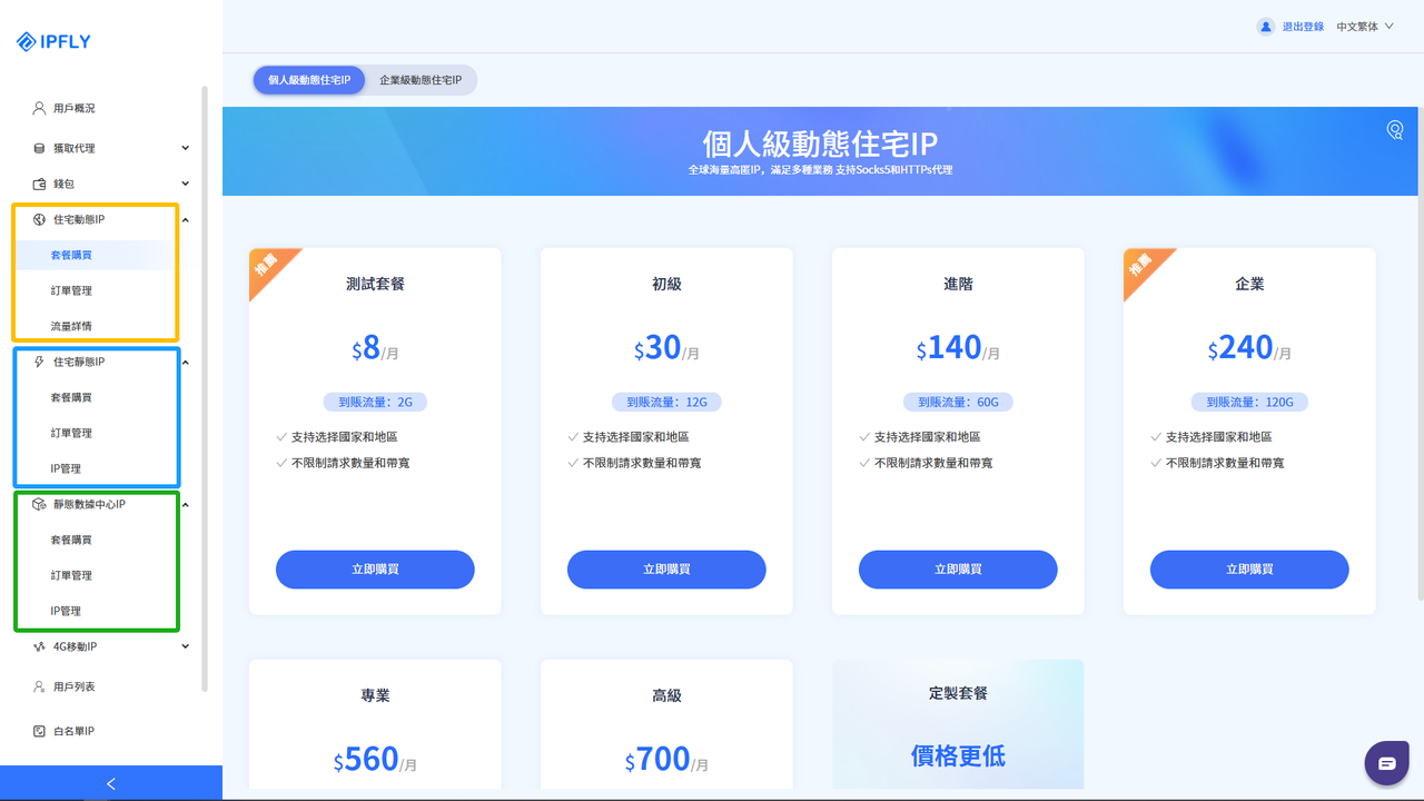BitBrowser指紋瀏覽器步驟一:注册/登入並選擇套餐
